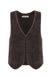 SWAYING/KNIT velvet vest SW23AW1T13 coffee